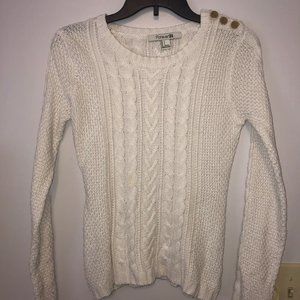 Forever 21 White Knit Sweater